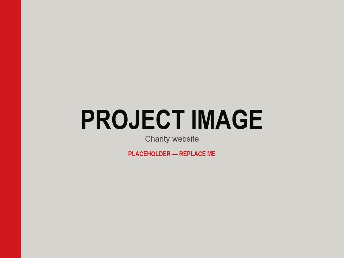 Web design · Charity project by Final Print Media